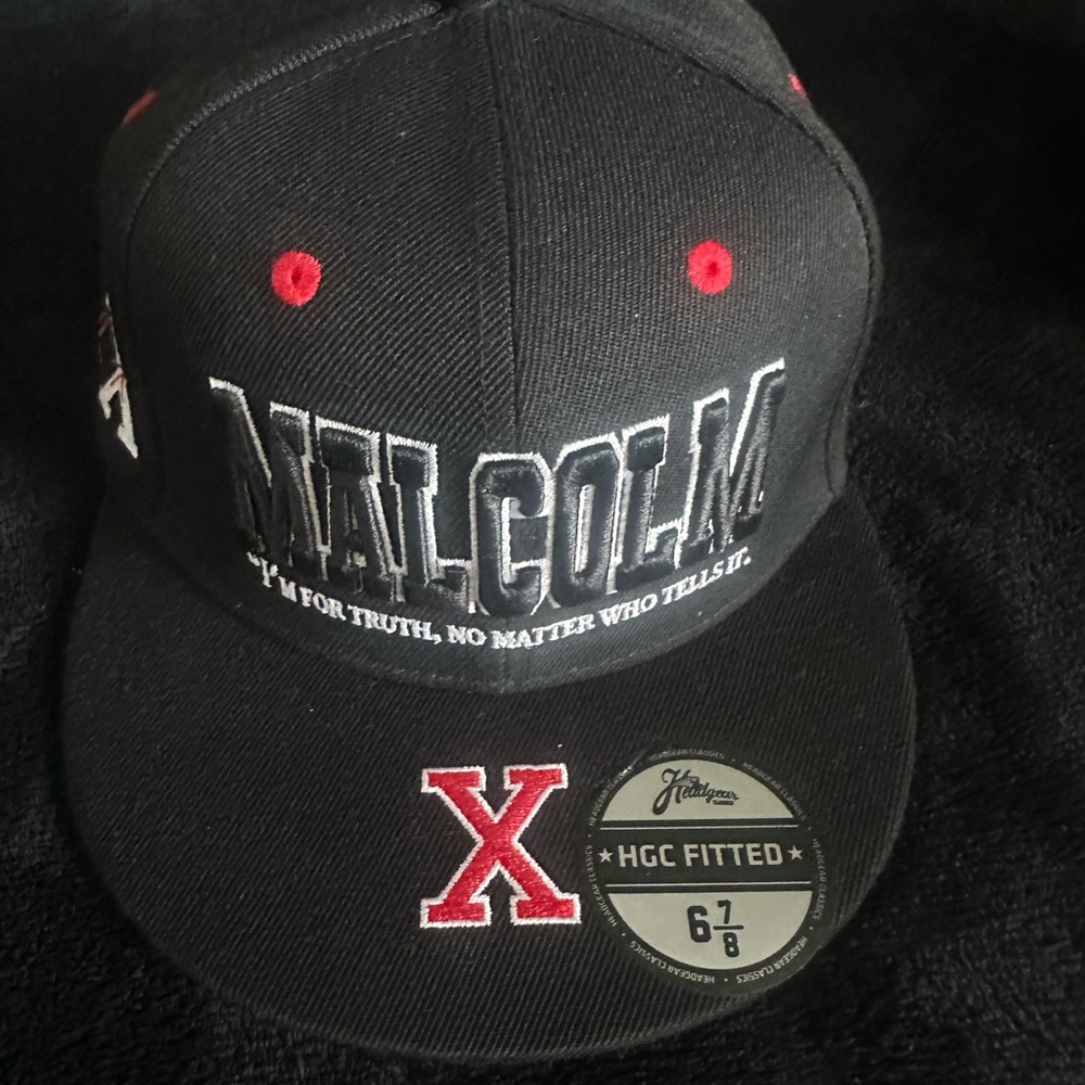 Malcolm Black and Red Fitted Cap
